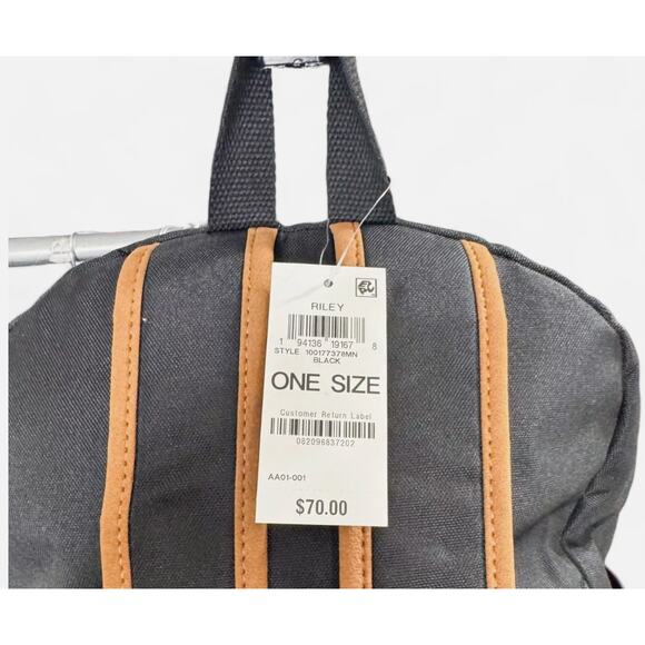 Sun + Stone Men's Geo Backpack Geometric Black Red Bag NWT $70 - Picture 4 of 5